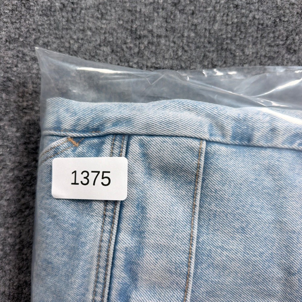 Abercrombie & Fitch The Dad Short Women 26 Light Blue High Rise Utility Denim - Picture 14 of 14